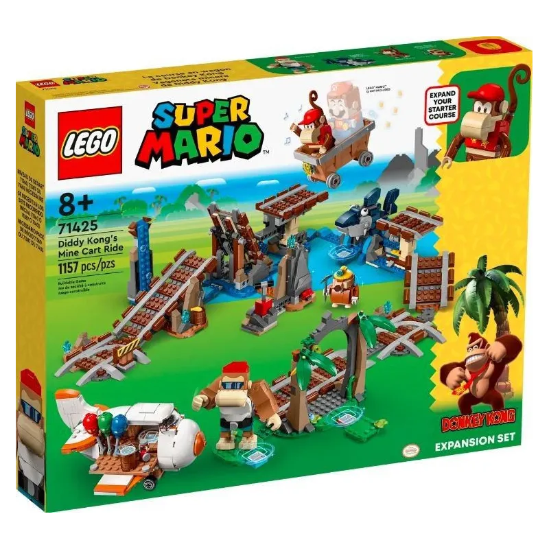 Klocki Super Mario 71425 Przejażdżka wagonikiem Diddy Konga - zestaw rozszerzający