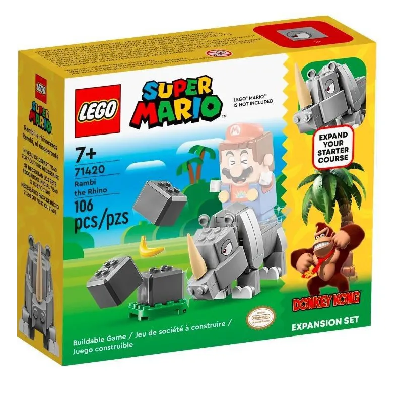 Klocki Super Mario 71420 Nosorożec Rambi - zestaw rozszerzający