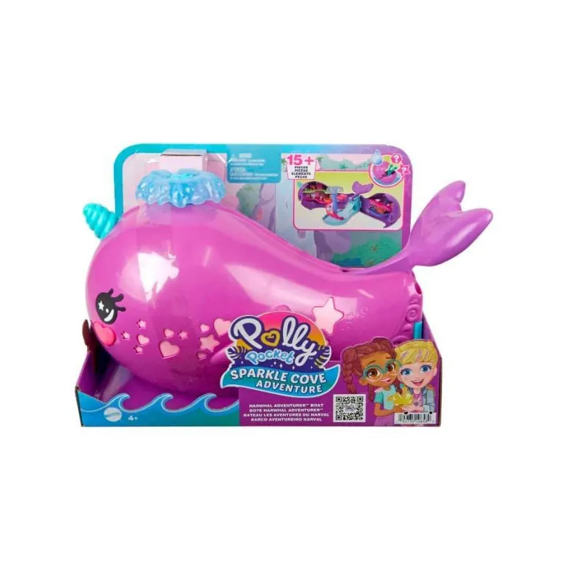 Zestaw Polly Pocket Narwal Łódź Podwodna