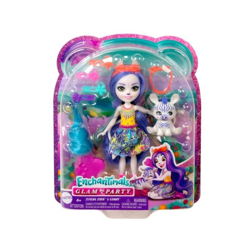 Lalka Deluxe Enchantimals Zebra