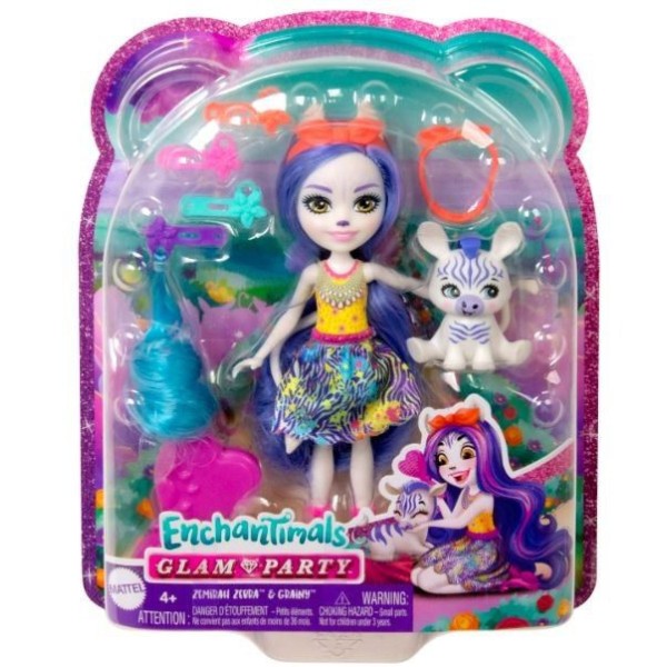 Lalka Deluxe Enchantimals Zebra