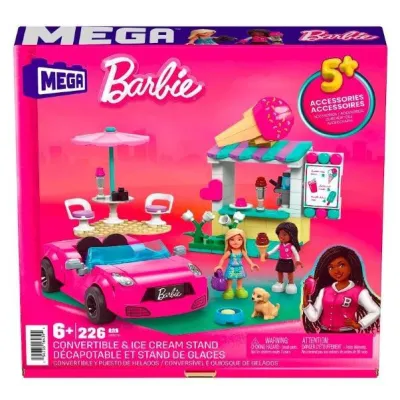 Klocki Barbie Mega Kabriolet i stoisko