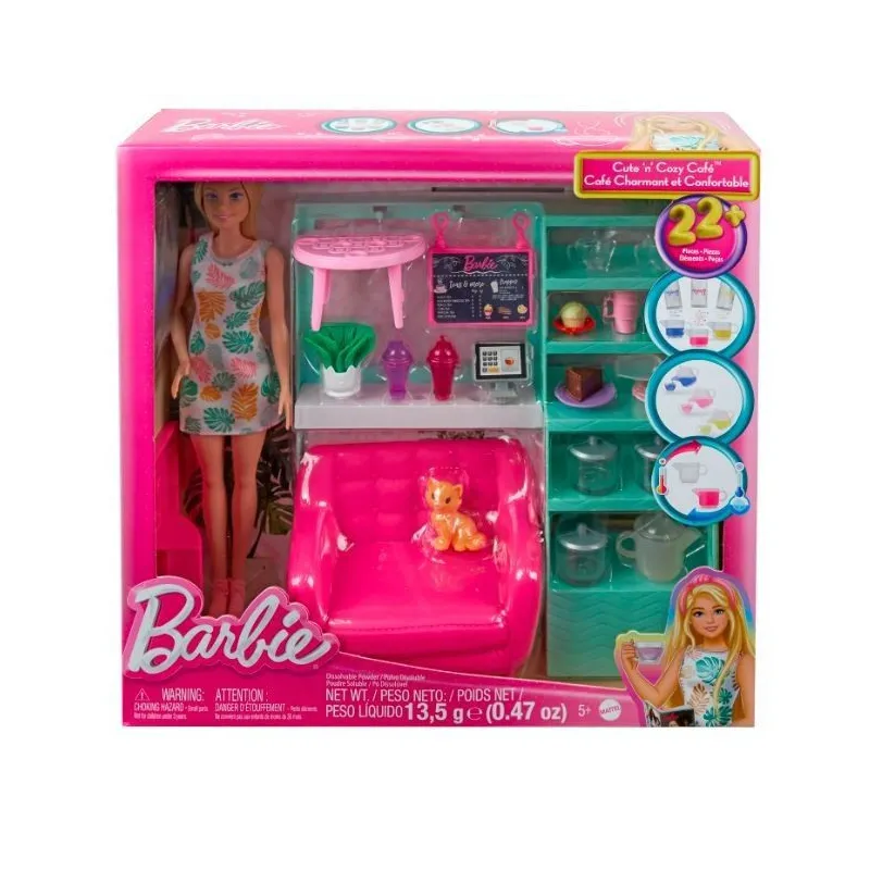 BARBIE Lalka relaks w kafejce