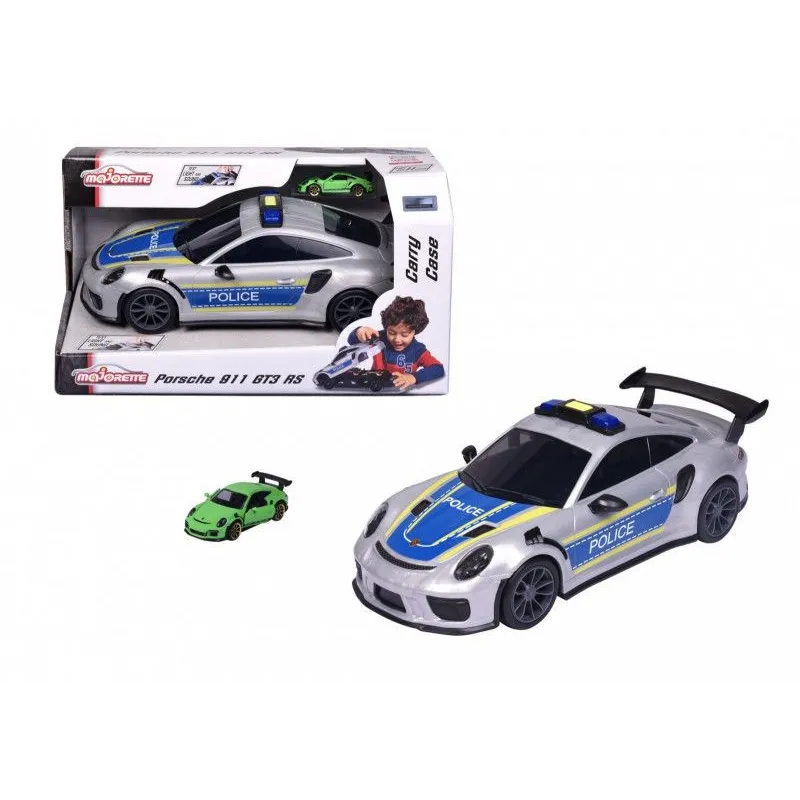 Pojazd Majorette Porsche 911 GT 3 RS Policja kontener +1 pojazd