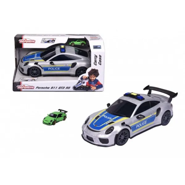 Pojazd Majorette Porsche 911 GT 3 RS Policja kontener +1 pojazd