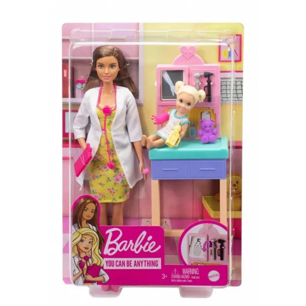 Lalka Barbie Kariera Pediatra Brunetka