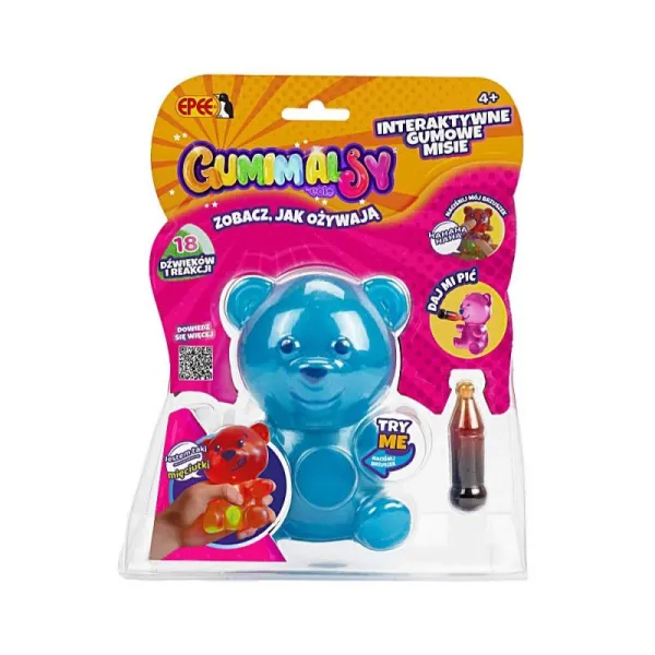 Figurka Gumimalsy interaktywny miś niebieski