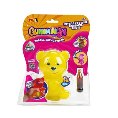 Figurka Gumimalsy interaktywny miś zółty