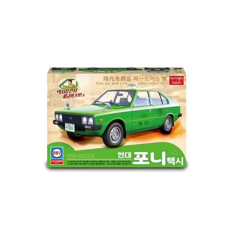 Model plastikowy Hyundai Pony gen. 1 Taxi 1/24