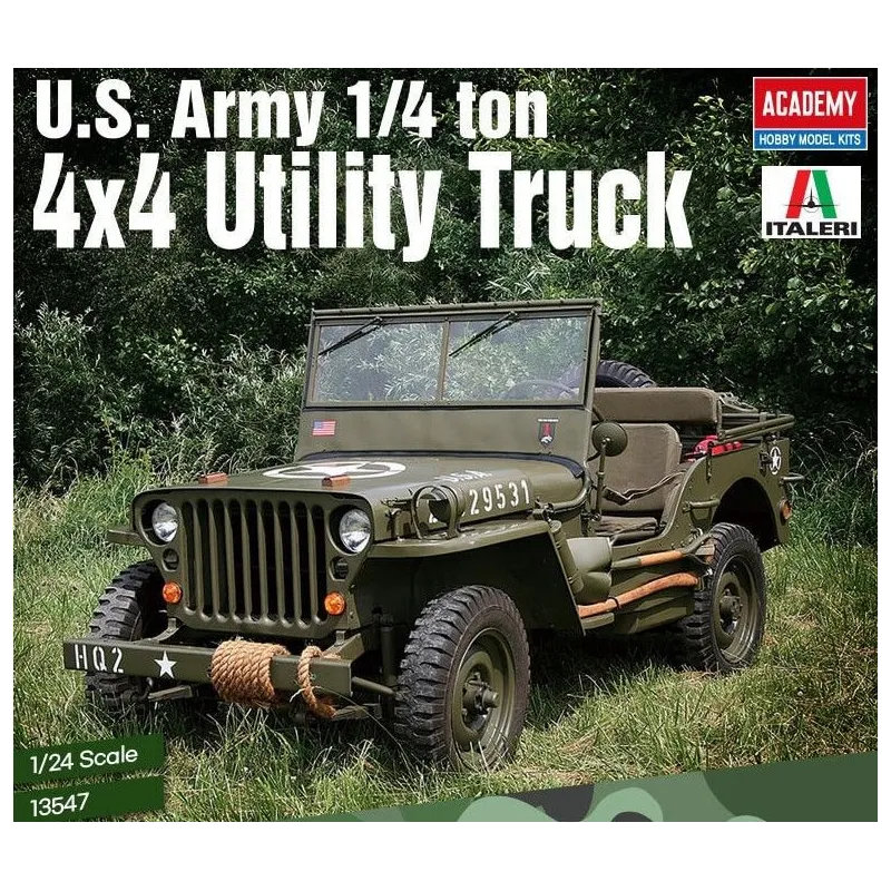 Model plastikowy U.S. Army 1/4 ton 4x4 Utility Truck 1/24