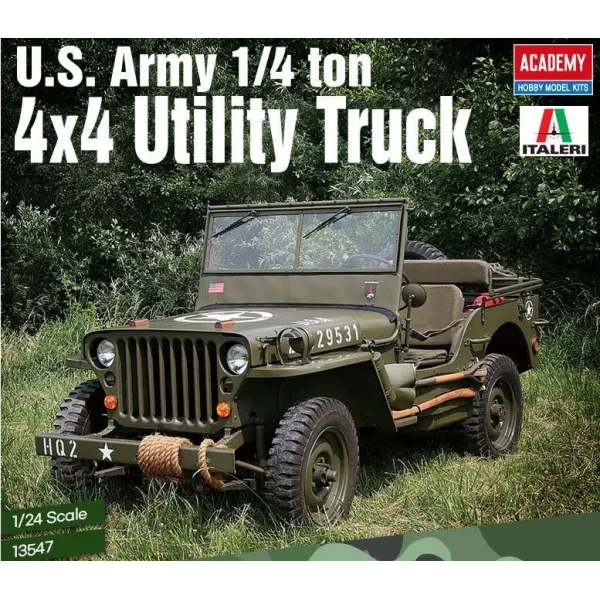 Model plastikowy U.S. Army 1/4 ton 4x4 Utility Truck 1/24