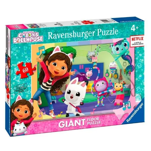 Puzzle 60 elementów Gigant Koci Domek Gabi