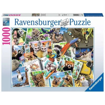 Puzzle 1000 elementów Zwierzaki w podróży