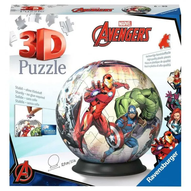 Puzzle 72 elementy 3D Kula Marvel Avengers