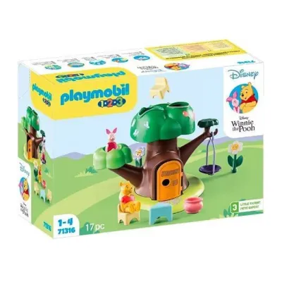 Zestaw z figurkami 1.2.3 Disney 71316 Domek w drzewie Kubusia Puchatka i Prosiaczka