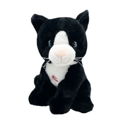 Maskotka Kot Emil czarny z dźwiękiem 20 cm