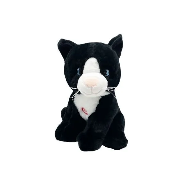 Maskotka Kot Emil czarny z dźwiękiem 20 cm