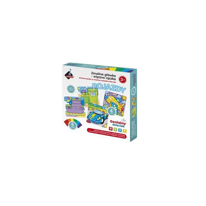 Wyklejanka Genialny Dzieciak Zręczna rączka - Pojazdy