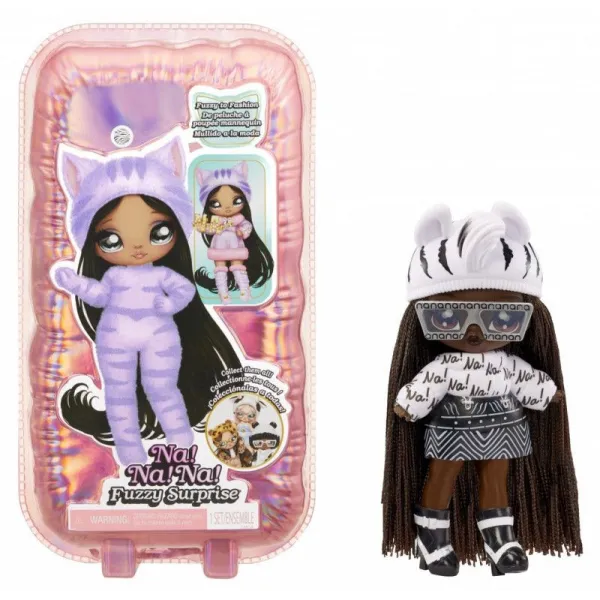 Lalka Na! Na! Na! Zebra Girl Miłe w dotyku Fuzzy Surprise