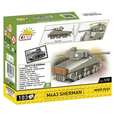 Cobi 3089 klocki M4A3 Sherman Historical Collection