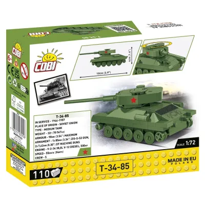 Cobi 3092 klocki T-34-85 Historical Collection