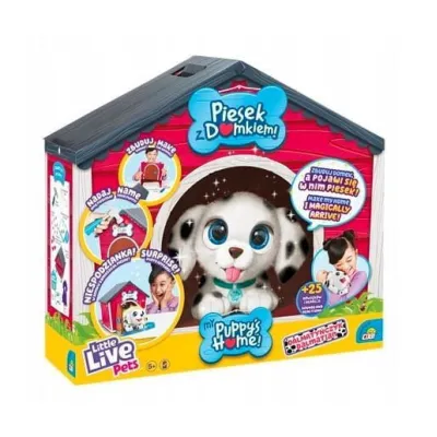 Maskotka Little Live Pets Piesek z domkiem Dalmatyńczyk
