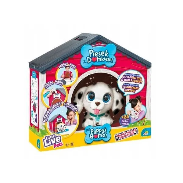 Maskotka Little Live Pets Piesek z domkiem Dalmatyńczyk