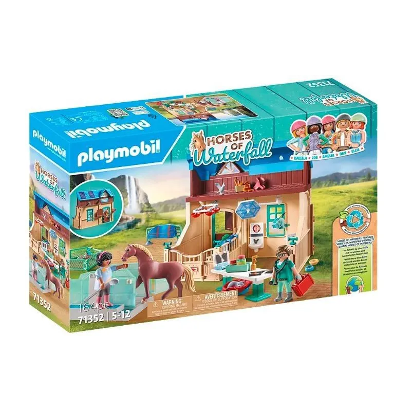 Zestaw z figurkami Horses 71352 Hipoterapia i lecznica zwierząt