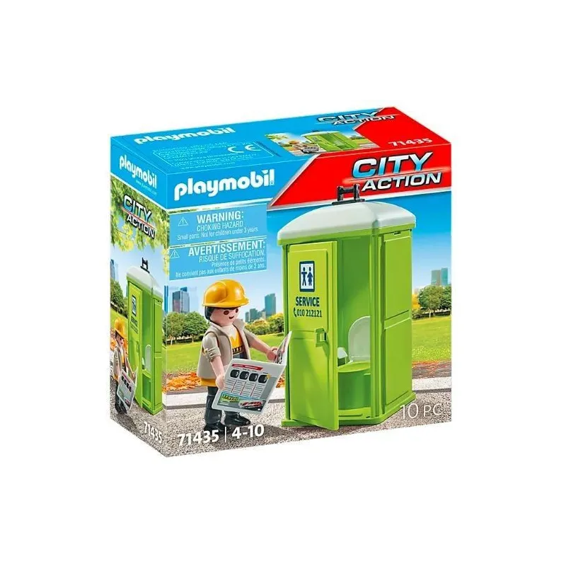 Zestaw z figurką City Action 71435 Mobilna toaleta