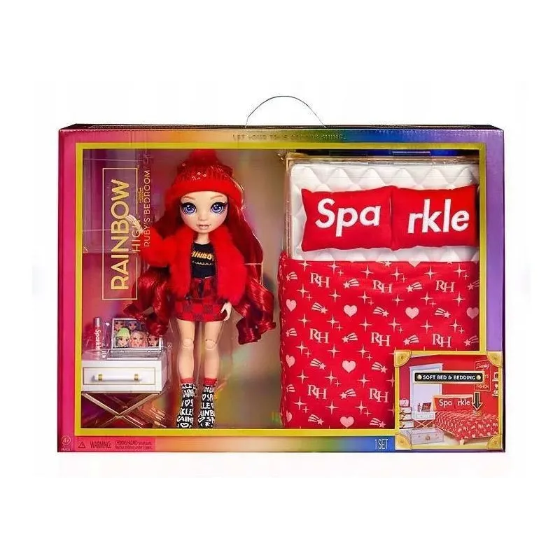 Lalka Rainbow High Zestaw do zabawy w pokoju Ruby