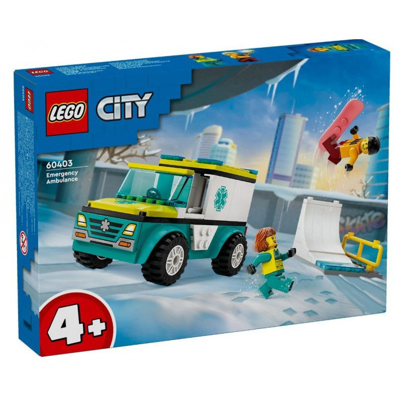 Klocki City 60403 Karetka i snowboardzista