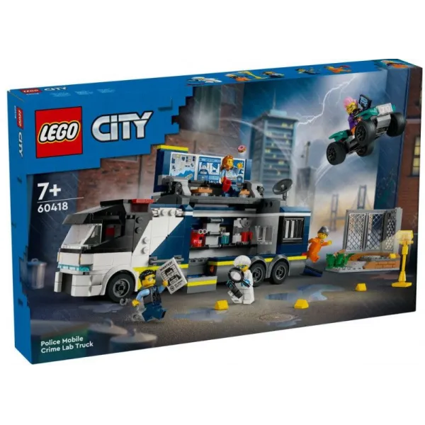 Klocki City 60418 Policyjna ciężarówka z laboratorium kryminalnym