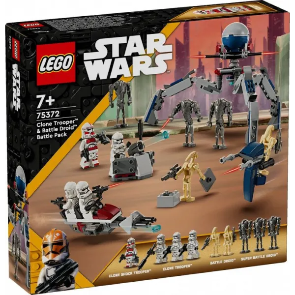 Klocki Star Wars 75372 Zestaw bitewny z żołnierzem armii klonów i droidem bojowym