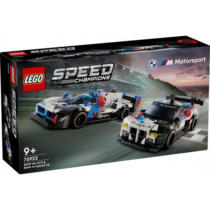 Klocki Speed Champions 76922 Samochody wyścigowe BMW M4 GT3 & BMW M Hybrid V8