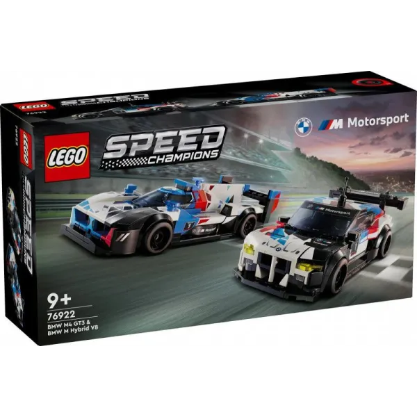 Klocki Speed Champions 76922 Samochody wyścigowe BMW M4 GT3 & BMW M Hybrid V8