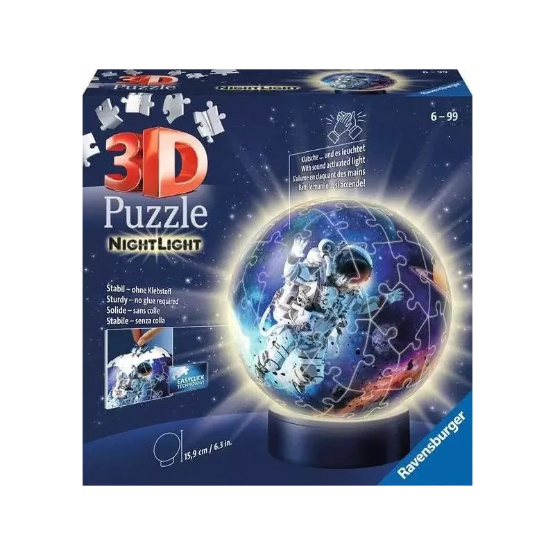 Puzzle 3D Świecąca kula Astronauta