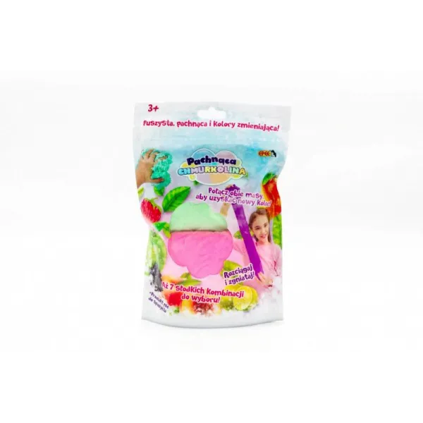 Masa plastyczna Pachnąca Chmurkolina 1 pack, seria 4, Mix kolorów (2x30g) Różowy+zielony (malina)