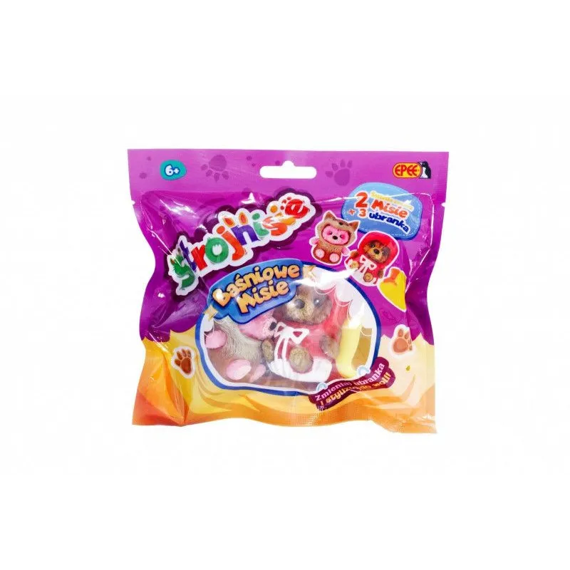 Figurki Strojnisie - Baśniowe Misie - 2-pack Czerwony Kapturek+Wilk+żółta sukienka księżniczki.