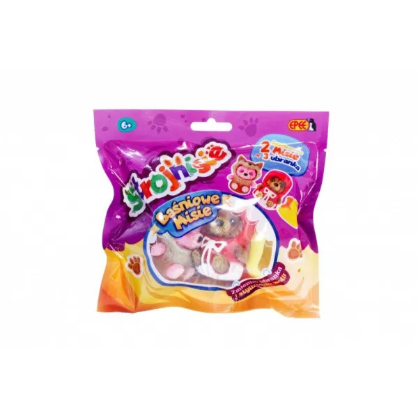 Figurki Strojnisie - Baśniowe Misie - 2-pack Czerwony Kapturek+Wilk+żółta sukienka księżniczki.