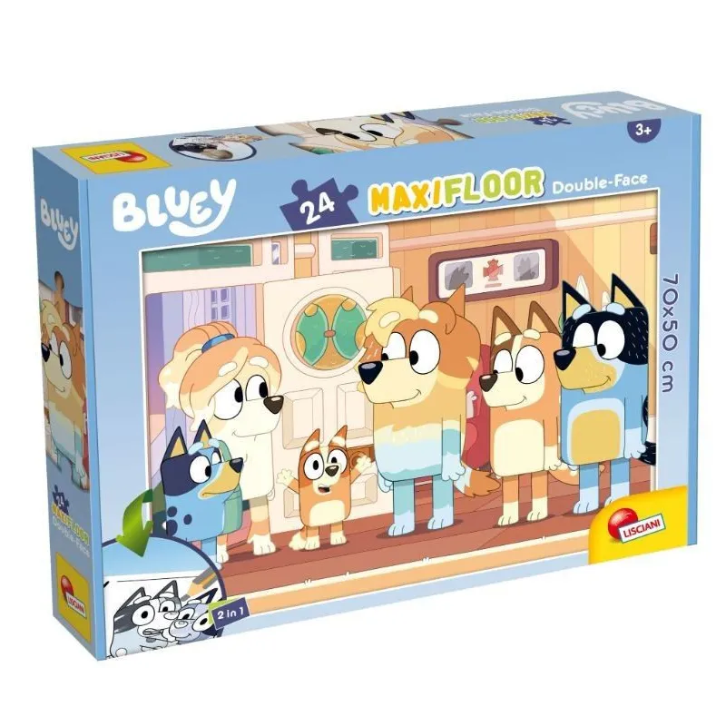Puzzle dwustronne 24 elementów maxi Bluey