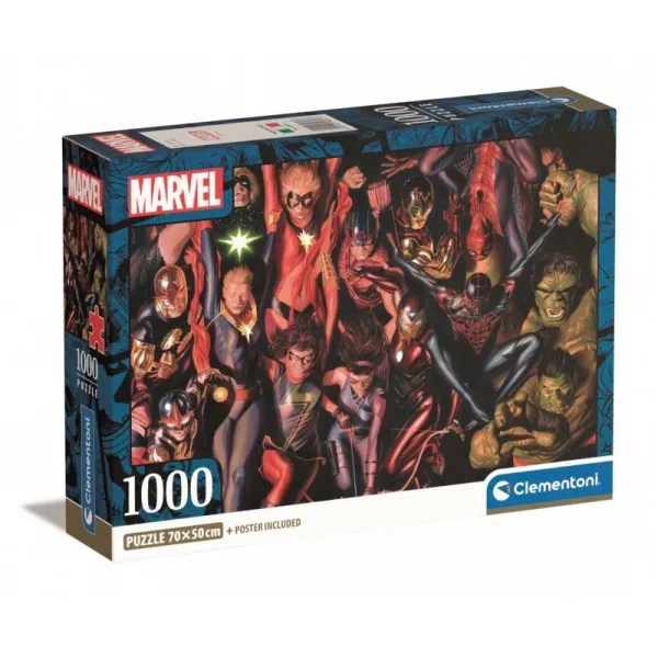 Puzzle 1000 elementów Compact Marvel The Avengers
