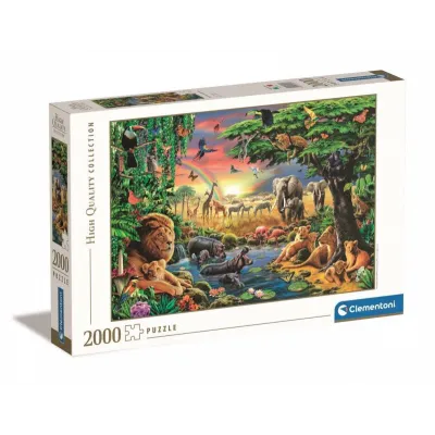 Puzzle 2000 elementów High Quality The African Gathering