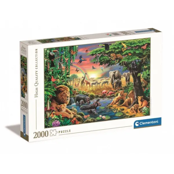 Puzzle 2000 elementów High Quality The African Gathering