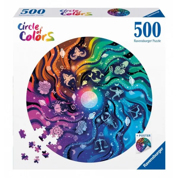 Puzzle 500 elementów Paleta kolorów Astronomia