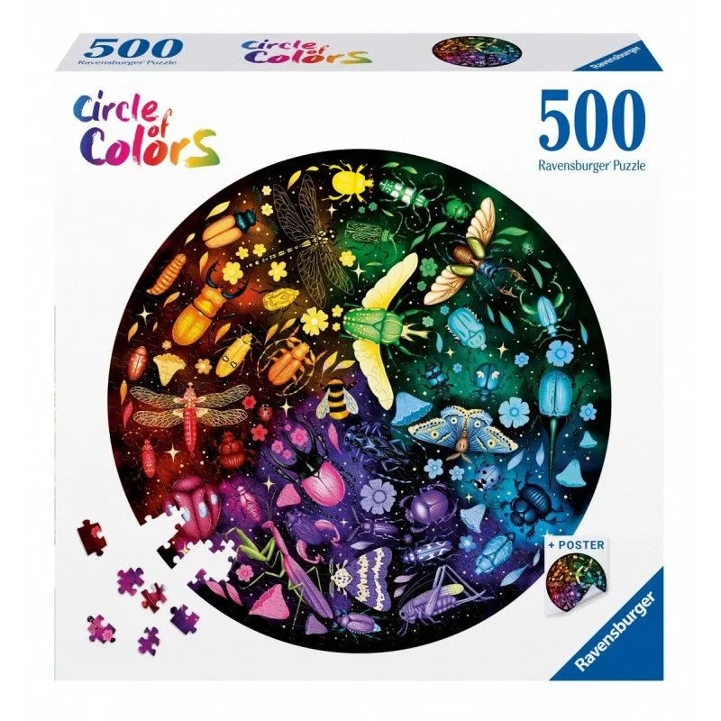 Puzzle 500 elementów Paleta kolorów Insekty