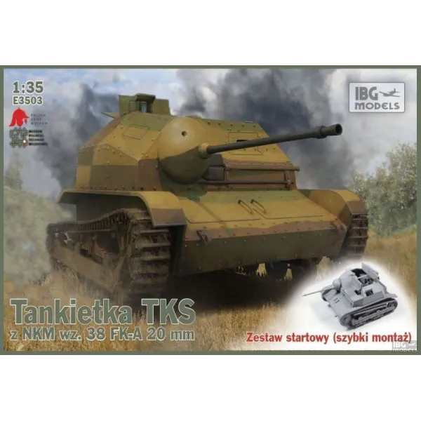 Model plastikowy Tankietka TKS z NKM wz.38 FK-A 20mm 1/35