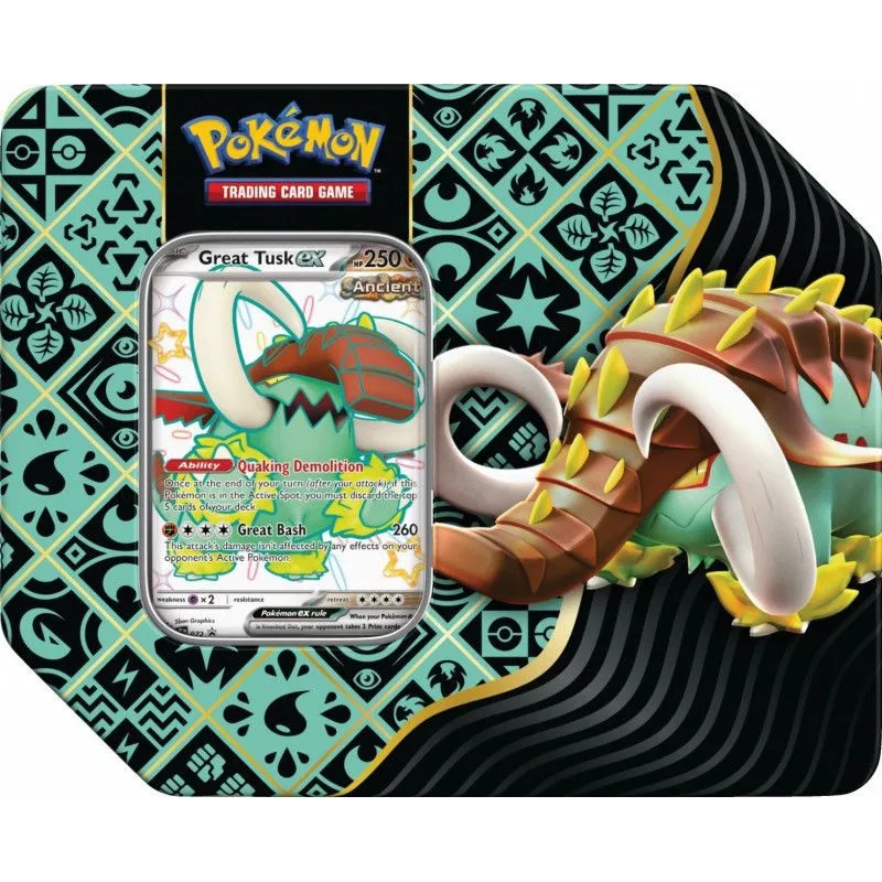 Karty Paldean Fates Tin Great Tusk