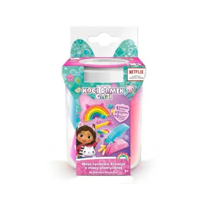 Zestaw z masą plastyczną Koci domek Gabi Moje tęczowe kreacje - biały kubeczek