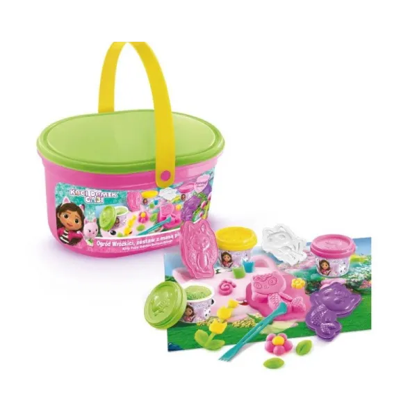 Zestaw z masą plastyczną Koci Domek Gabi - Ogród Wróżkici