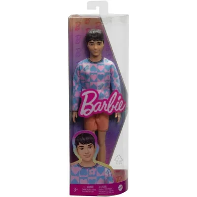 Lalka Barbie Stylowy Ken, bluza w serca